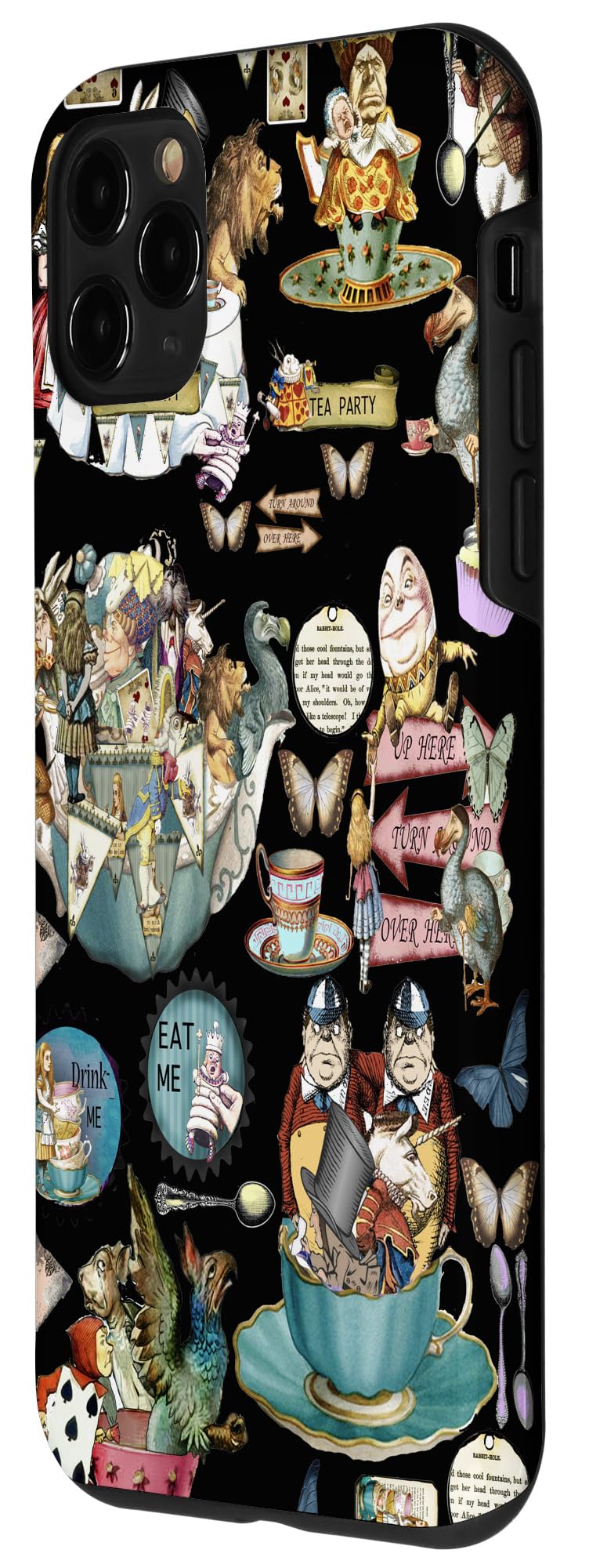 iPhone 11 Pro Alice in Wonderland Collage Case - Unique Artistic Design for Travel, Daily Use & Gift Giving