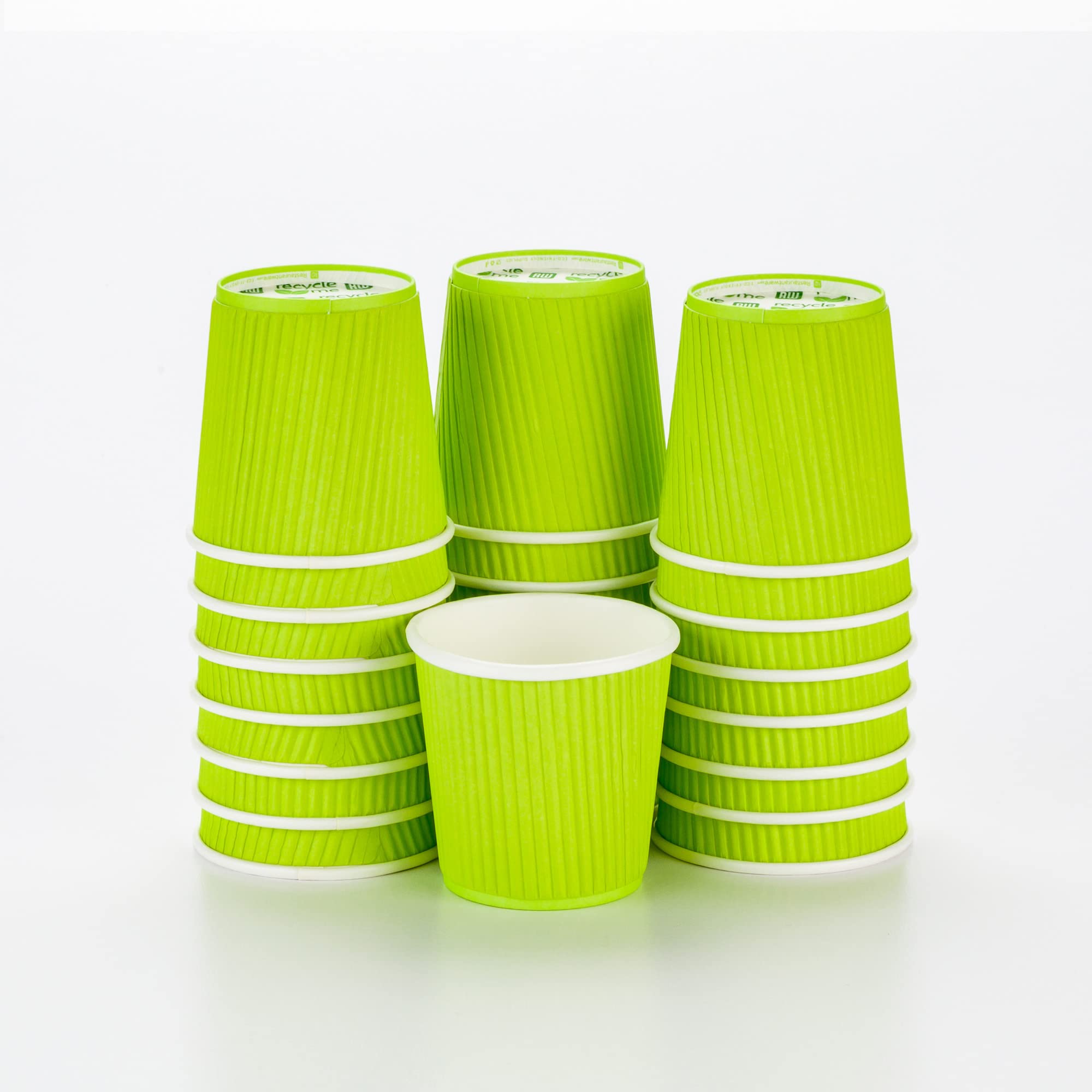 Restaurantware 4oz Disposable Coffee Cups - 500 Pack Eco-Friendly Ripple Wall Hot Drink Cups with Rolled Rim | Insulated Paper Cups for Coffee, Tea, Hot Chocolate | Perfect for Cafes, Offices & Catering Events