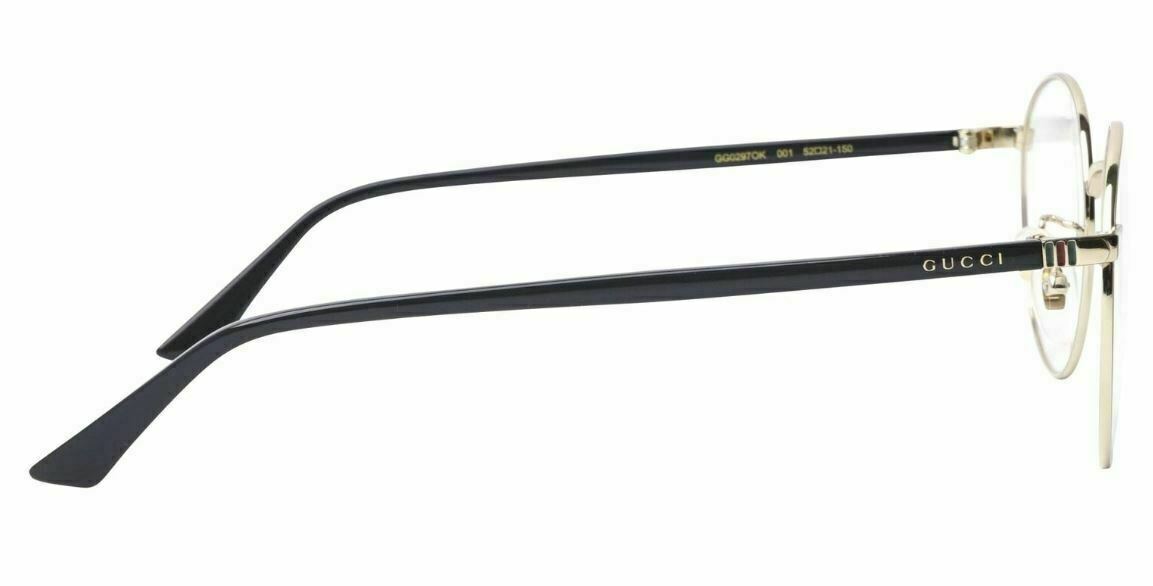 Gucci GG 0297 OK 001 Gold/Black Designer Eyeglasses for Women & Men - Luxury Fashion Sunglasses for Everyday Wear & Style