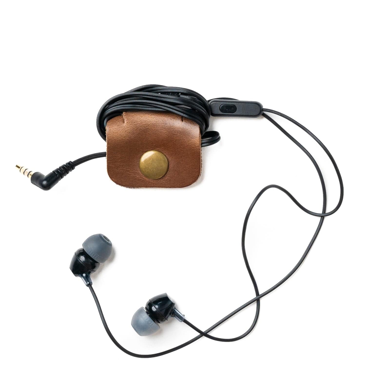 Premium Leather Cord Organizer - Tangle-Free Cable Management for Phones, Laptops, Travel & Office Use