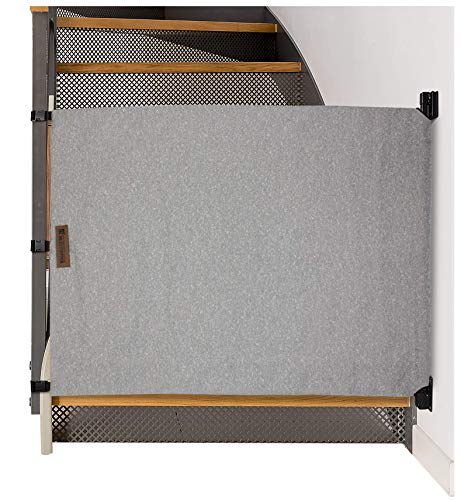 Stair Barrier Baby & Pet Safety Gate - Banister to Wall Mounted for Kids & Dogs - Adjustable Fabric Gate for Stairs with Banisters - Made in USA - Perfect for Home, Apartment & Staircase Safety