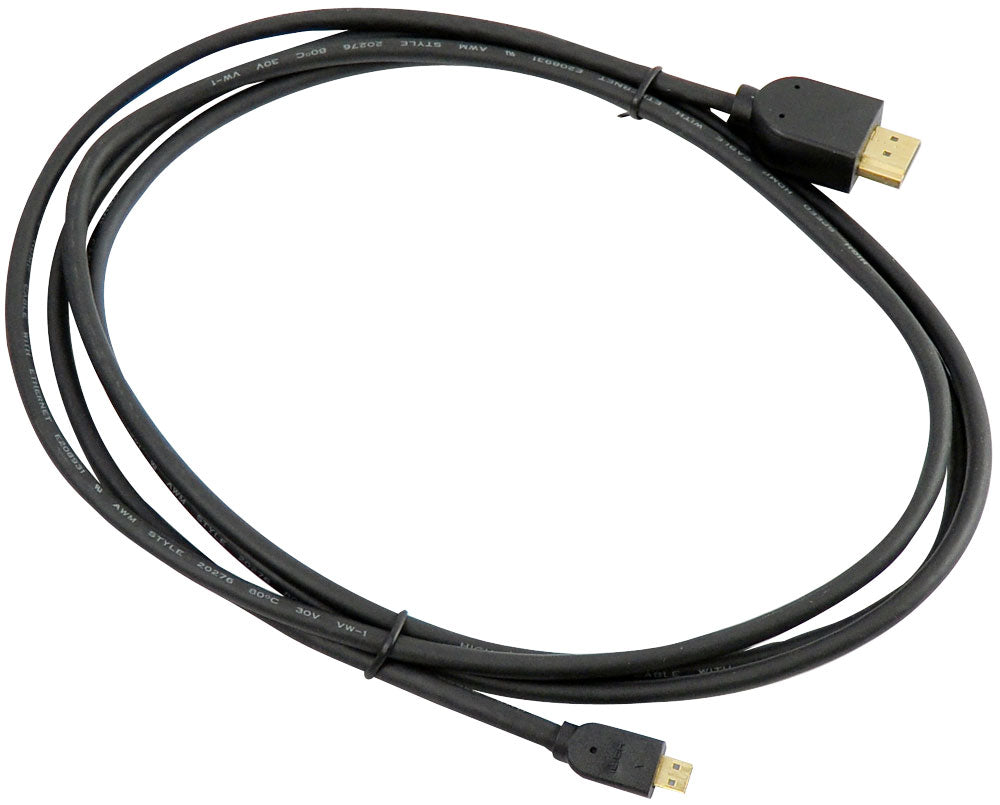 6 Ft HDMI Type A Male to HDMI Type D (Micro) Cable - High Speed 4K 60Hz HDR Video & Audio - Compatible with Laptops, Cameras, Tablets & More - Perfect for Home Theater, Gaming & Office Setup