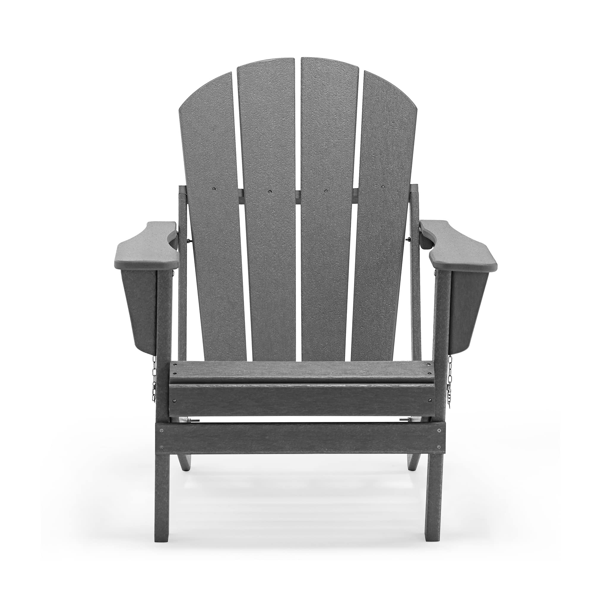 HDPE Adirondack Chair Set with Ottoman & Table - Outdoor Patio Furniture for Garden, Backyard