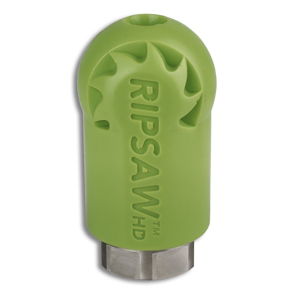Hydra-Flex Ripsaw Nozzle (20022382) - Stainless Steel Rotary Valve Hydro-Excavation Nozzle - Durable Black Design for Industrial & Construction Use