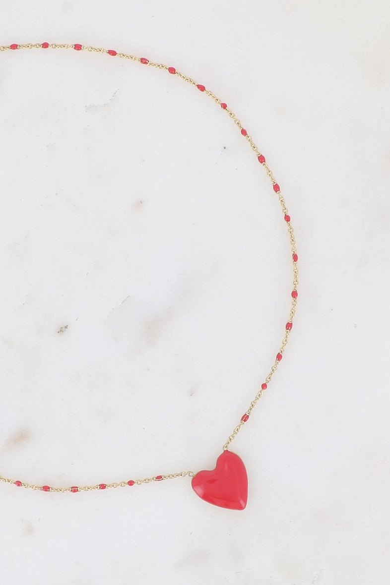 Cristobal Heart Resin Pendant Necklace for Women - Elegant Fashion Jewelry Gift for Valentine's Day, Anniversary & Special Occasions