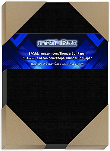 150 Sheets Black Linen 80# Cover Paper - 5