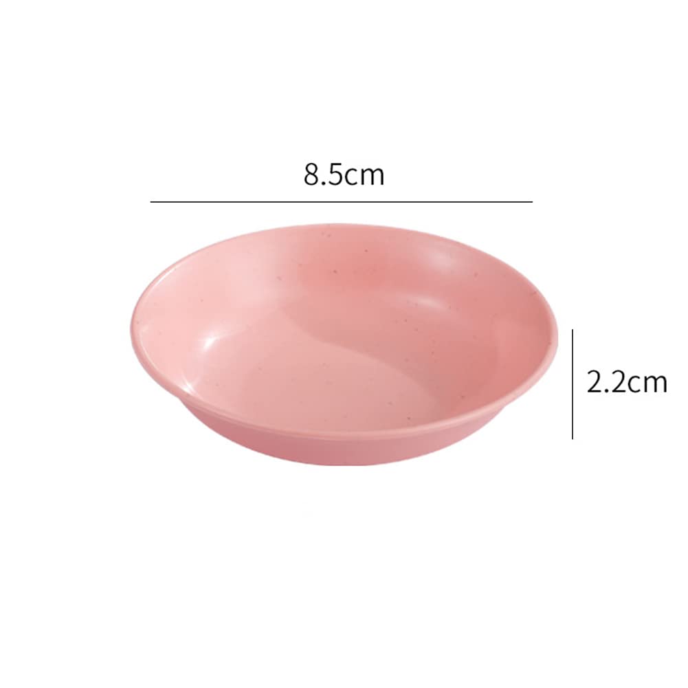 8-Piece Plastic Mini Round Sauce Dishes Set - Small Dipping Bowls for Soy Sauce, Condiments & Appetizers - Perfect for Home Kitchen, Restaurants & Party Serving (Pink, Blue, Green, White) - Ideal for Sushi, Dumplings, Snacks & Salad Dressing