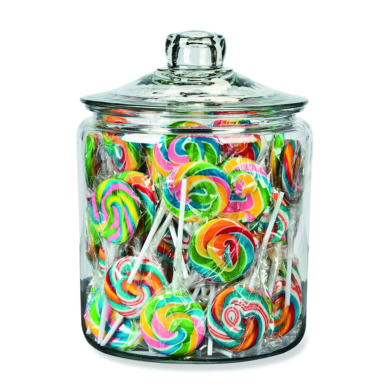 Mini Rainbow Swirl Lollipops - 4 Pack of 38 (152 Count Bulk) Individually Wrapped - Perfect for Birthday Parties, Halloween Treats & Candy Buffets