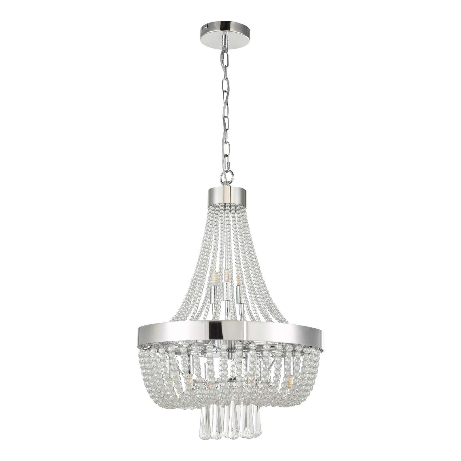 Alyssa 9Lt Crystal Ceiling Light - Polished Chrome & Glass IP20 - Perfect for Living Room, Bedroom, or Dining Room Lighting