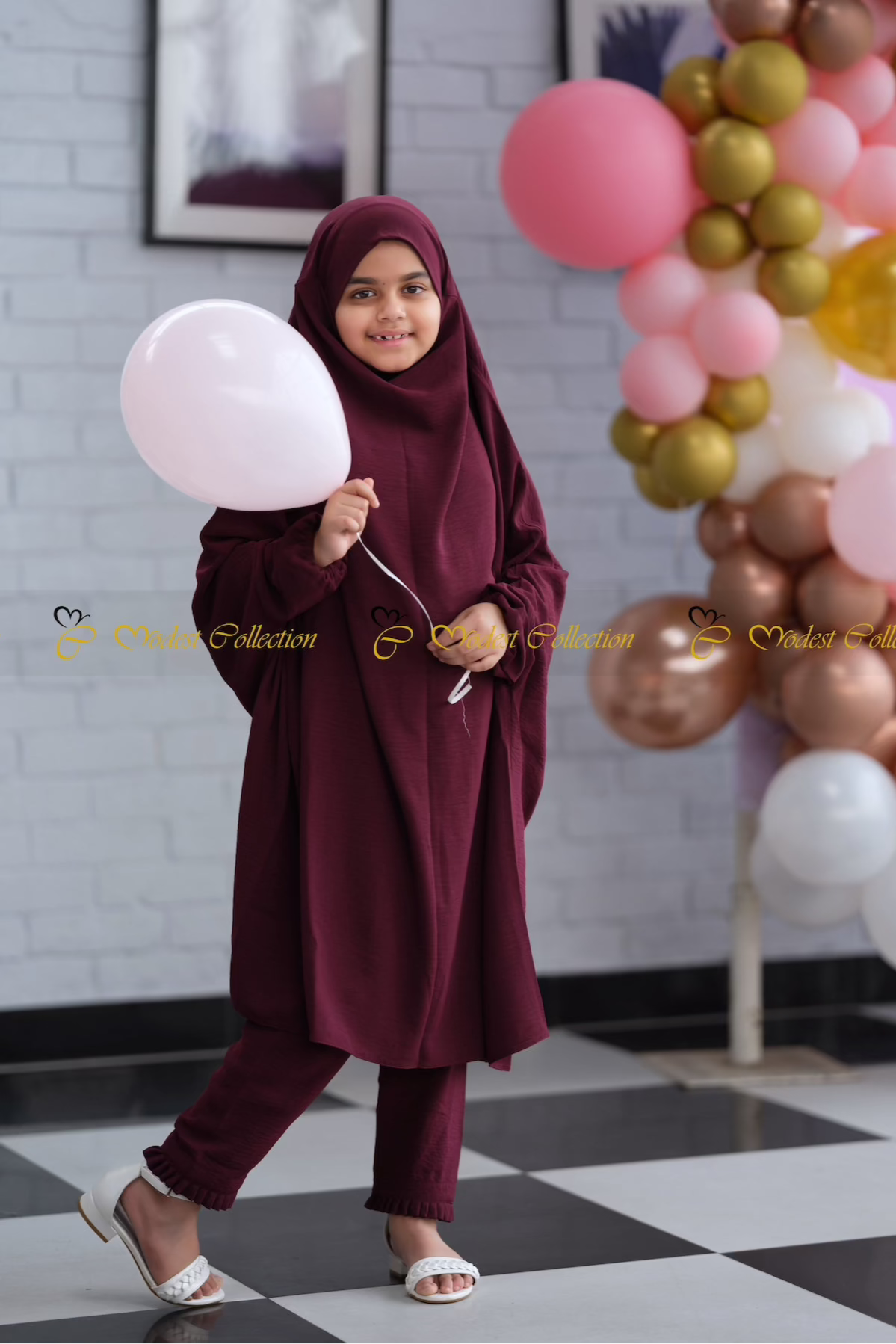 Bareerah Jilbab Berry - Modest Muslim Hijab Scarf for Women - Perfect for Daily Wear, Prayer & Special Occasions