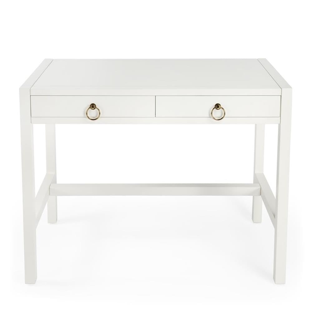 White Beaumont Lane Wood Desk for Home Office & Study