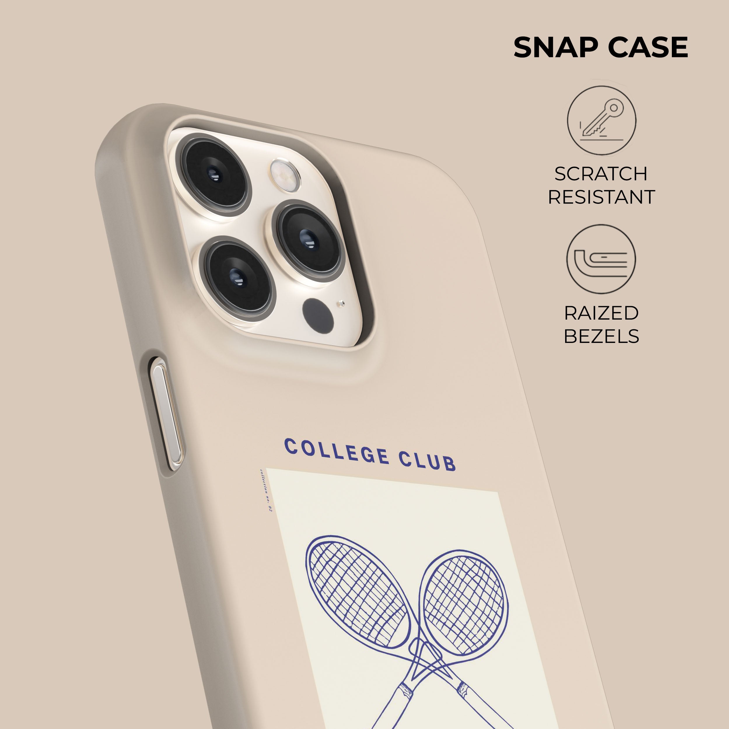 Beige Malibu Club Phone Case - Trendy Protective Cover for iPhone & Samsung - Perfect for Beach, Travel & Everyday Use