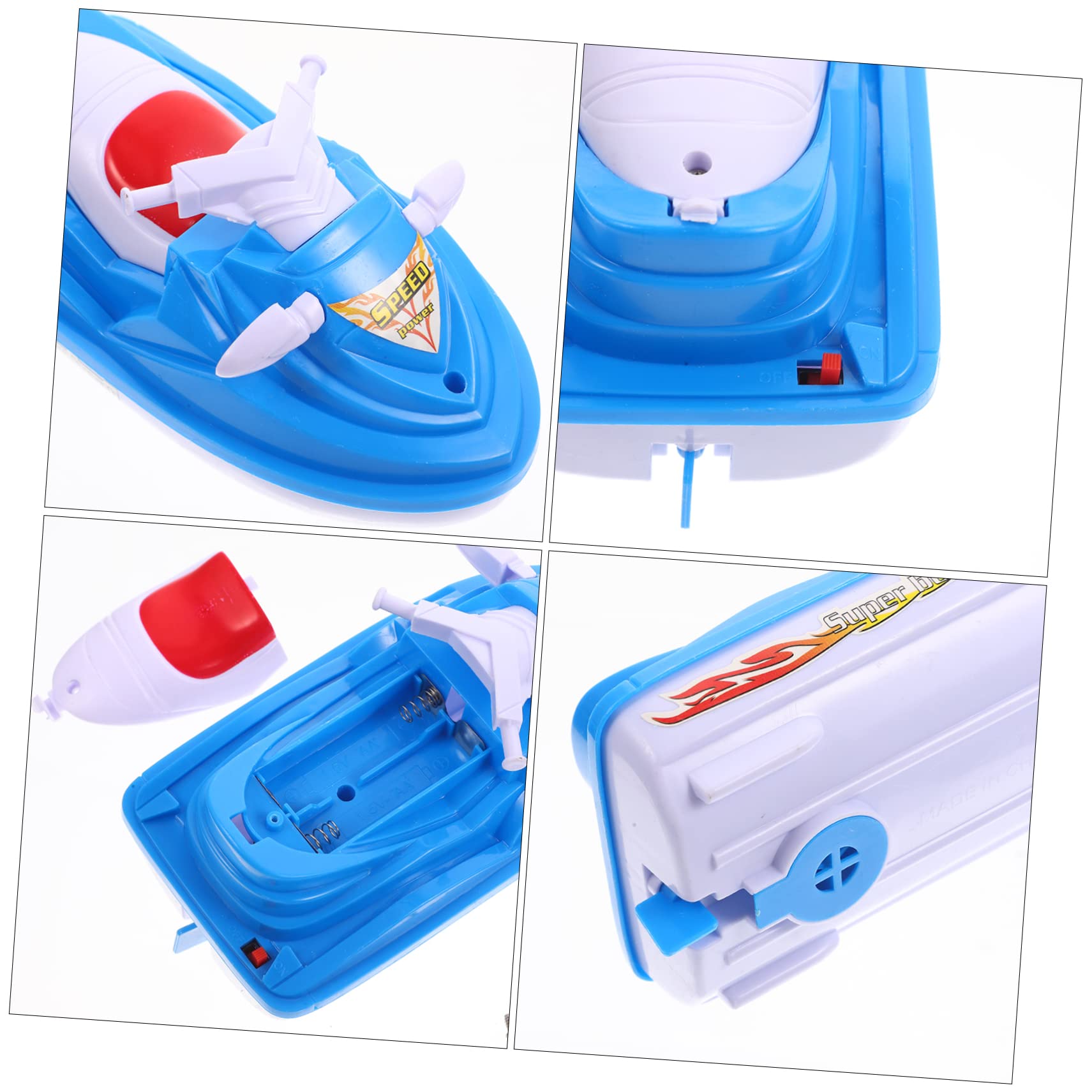 **HEMOTON 2-Pack Bath Speed Boat Toys for Kids - Durable Plastic Water Boats for Indoor & Outdoor Bath Time Fun - Perfect for Bathtub, Pool, and Beach Play**