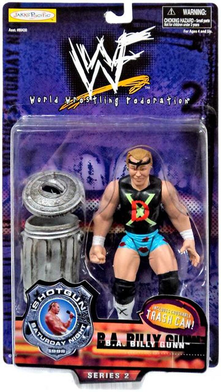 Vintage 1999 WWF Jakks Pacific Shotgun Saturday Night Series 2 B.A. Billy Gunn Wrestling Action Figure - Collectible Toy for WWE Fans & Wrestling Memorabilia Enthusiasts - Perfect for Display, Play & Nostalgic Gift Giving