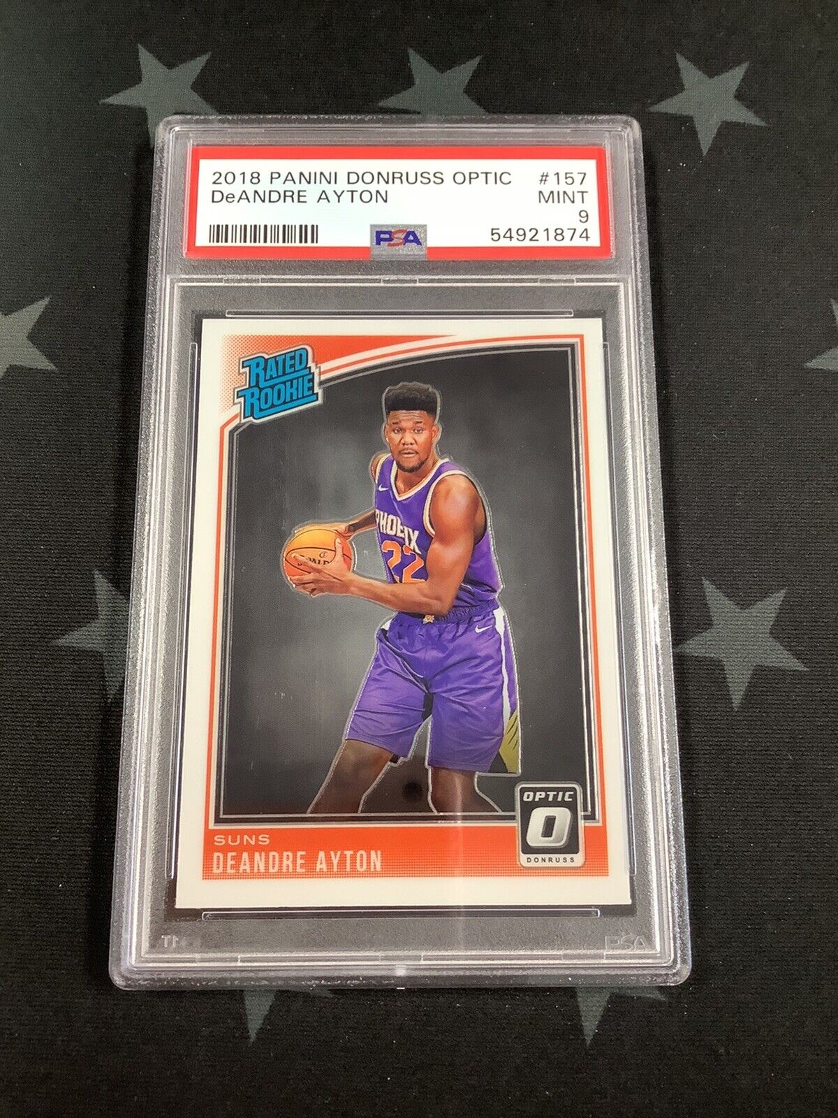 2018 Deandre Ayton Donruss Optic Basketball Rated Rookie #157 PSA 9 Gem Mint - NBA Collectible Card for Sports Memorabilia & Investment