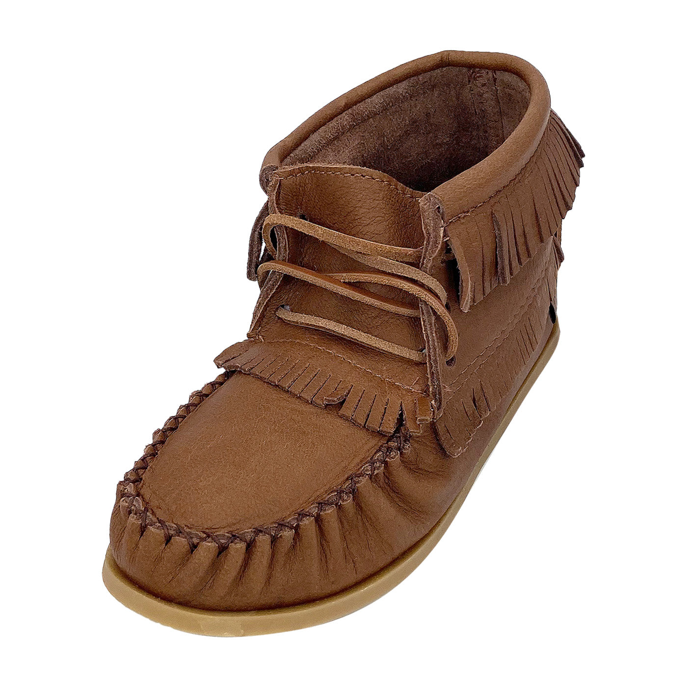 Women's Maple Apache Moose Hide Moccasin Boots - Comfortable Winter Fur Lined Ankle Booties for Women | Perfect for Outdoor Hiking, Casual Wear & Cold Weather Fashion
