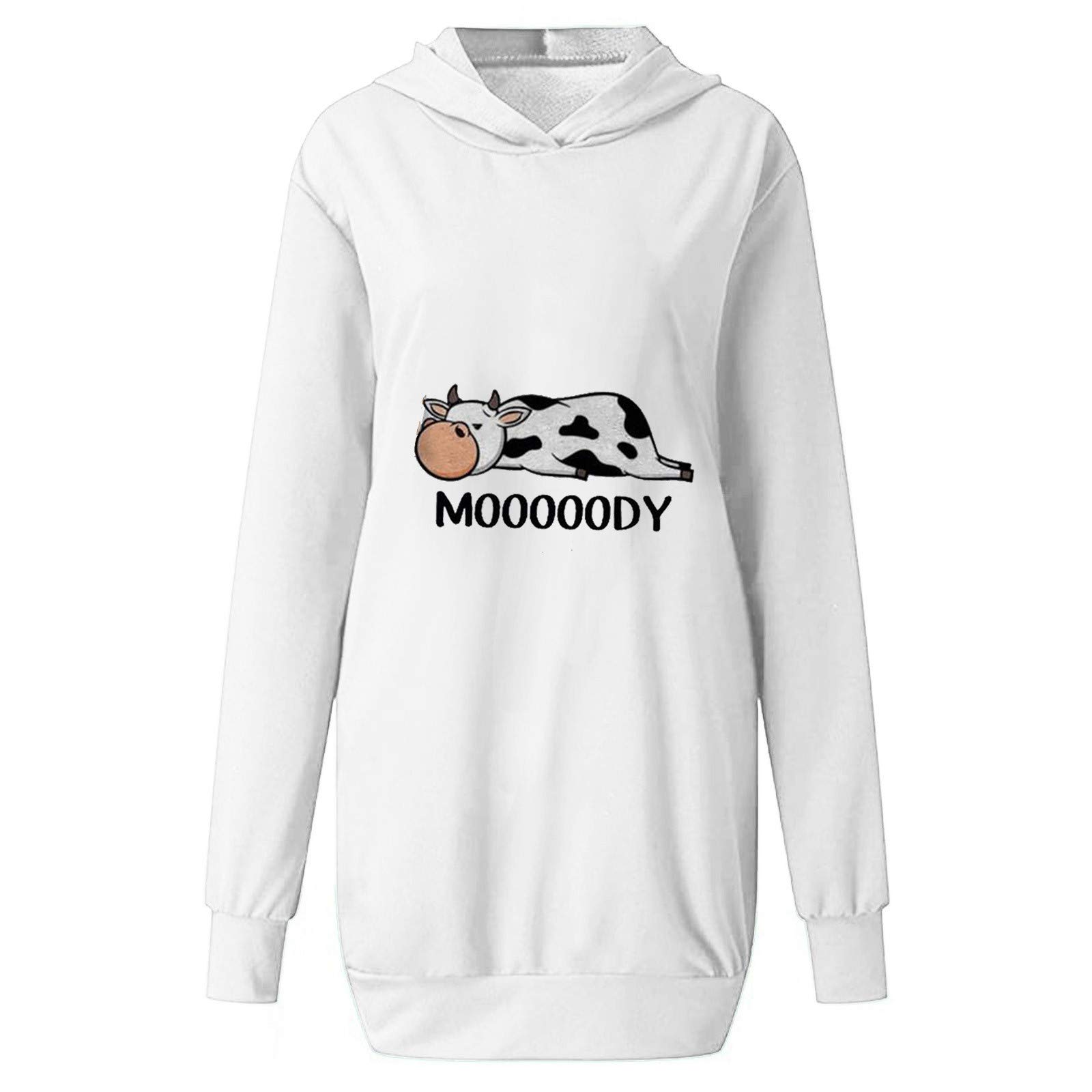 Fashion Women's Printed Hoodie Dress with Pockets - Stylish & Comfortable Casual Wear for Daily Outfits, Street Style, and Loungewear