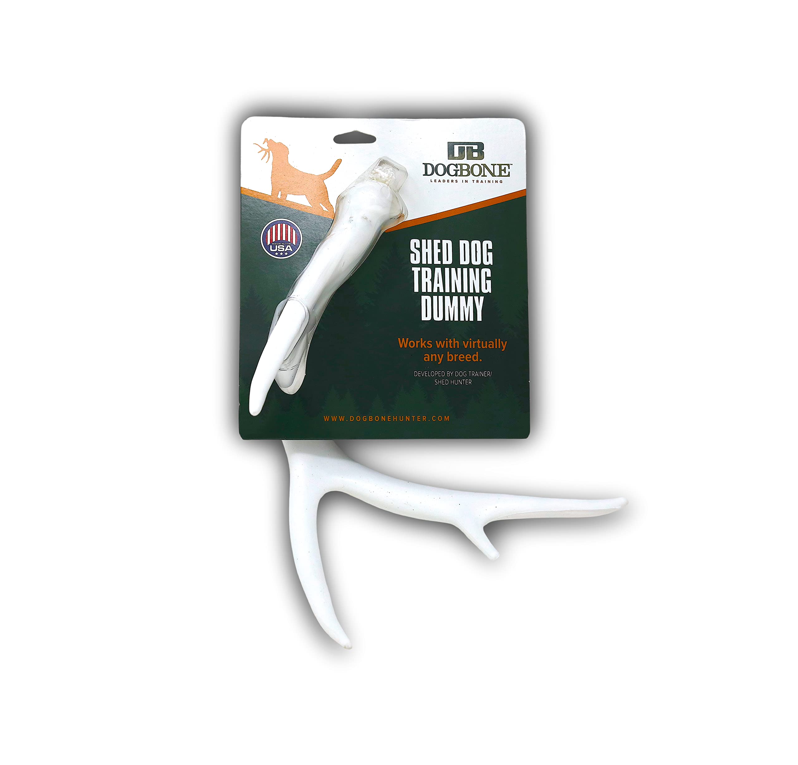 **White Dog Bone Shed Training Dummy – Hunting Dog Training Kit with Scent Work Accessories for Tracking & Retrieval – Perfect for Outdoor, Field & Home Dog Training**