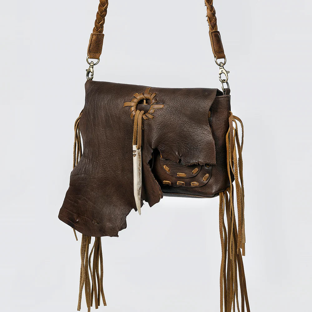 American Darling Conceal Carry Leather Fringe Bone Clutch - Stylish Western Handbag for Women | Perfect for Cowgirl Outfits, Rodeo Events & Country Music Concerts