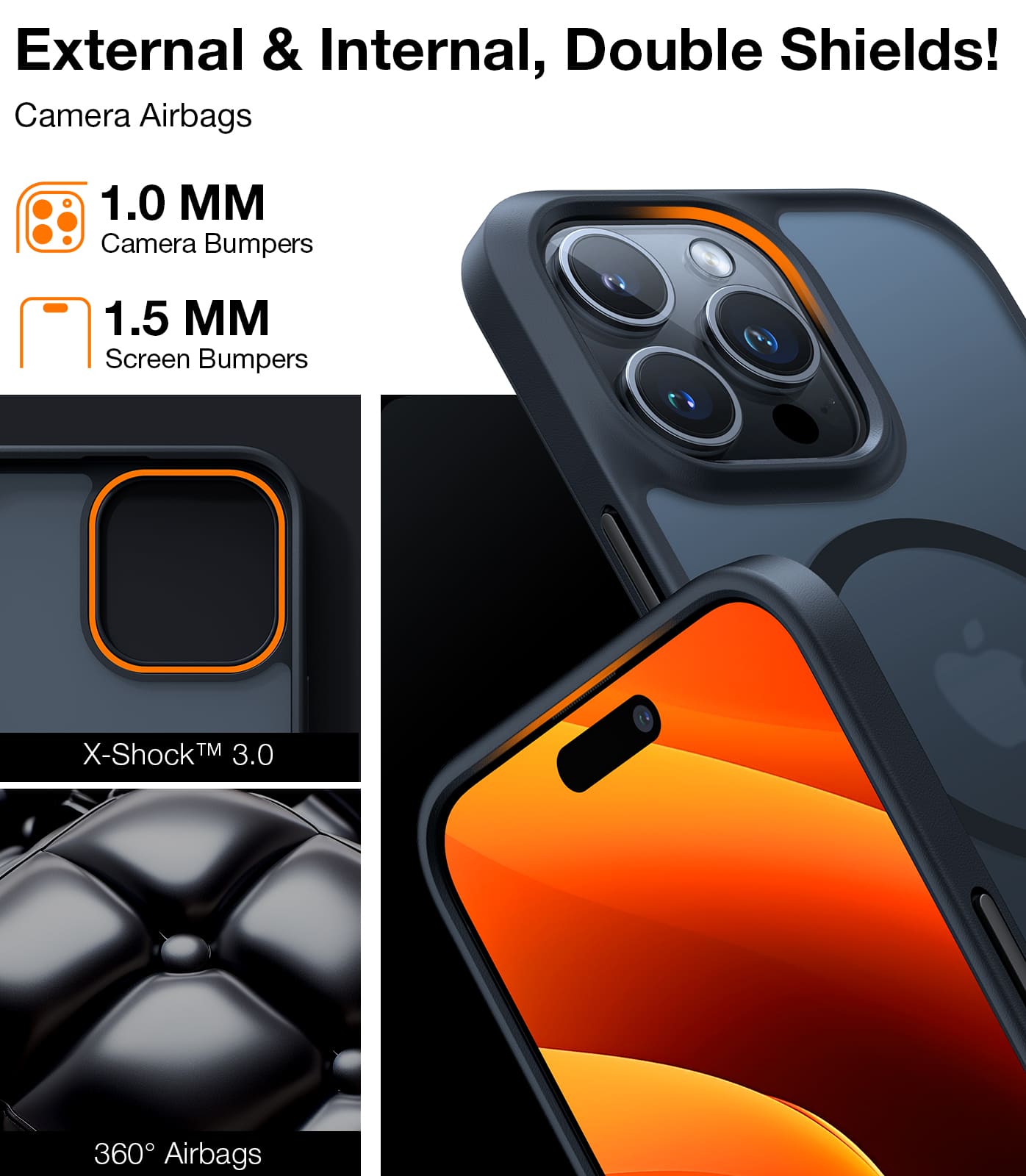 Guardian Mag Magnetic Case for iPhone 13 Pro - Ultra Slim Protective Cover with Strong Magnet for Car Mount & Wireless Charging | Perfect for Driving, Work & Everyday Use