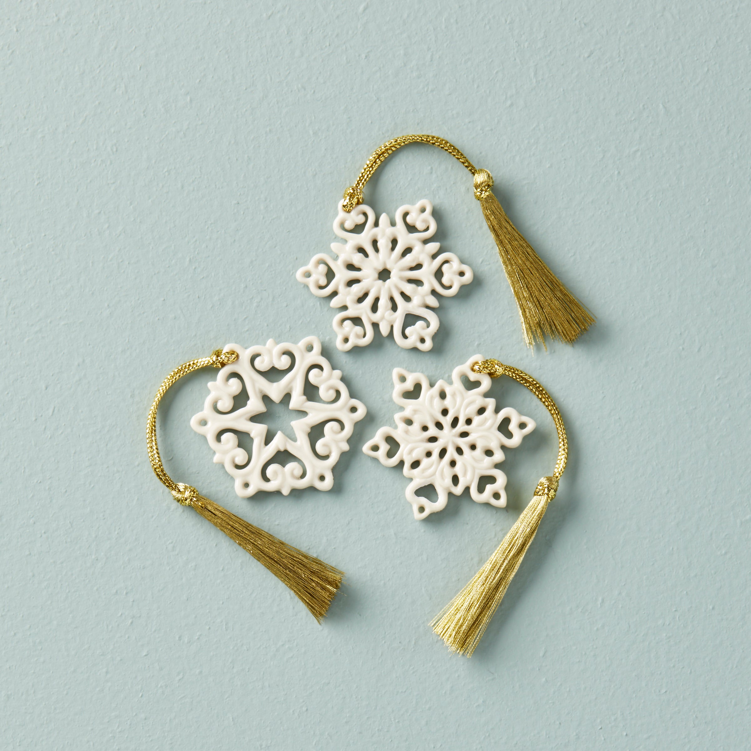 Mini Snowflake 3 Piece Ornament Set - Christmas Tree Decorations for Holiday Home Decor, Winter Party & Gift Giving