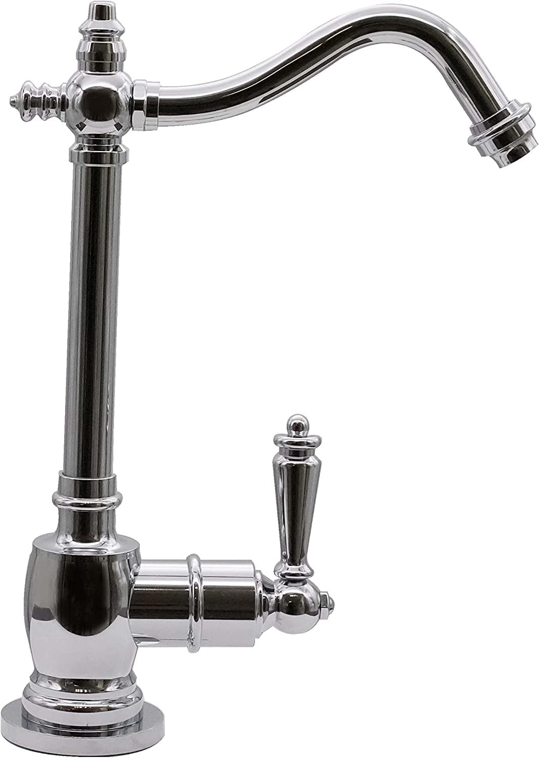 Westbrass D2035-NL-26 9 Inch Victorian Style Single Lever Cold Water Dispenser Faucet - Polished Chrome Finish for Kitchen, Bar, or Office Water Cooler Dispenser