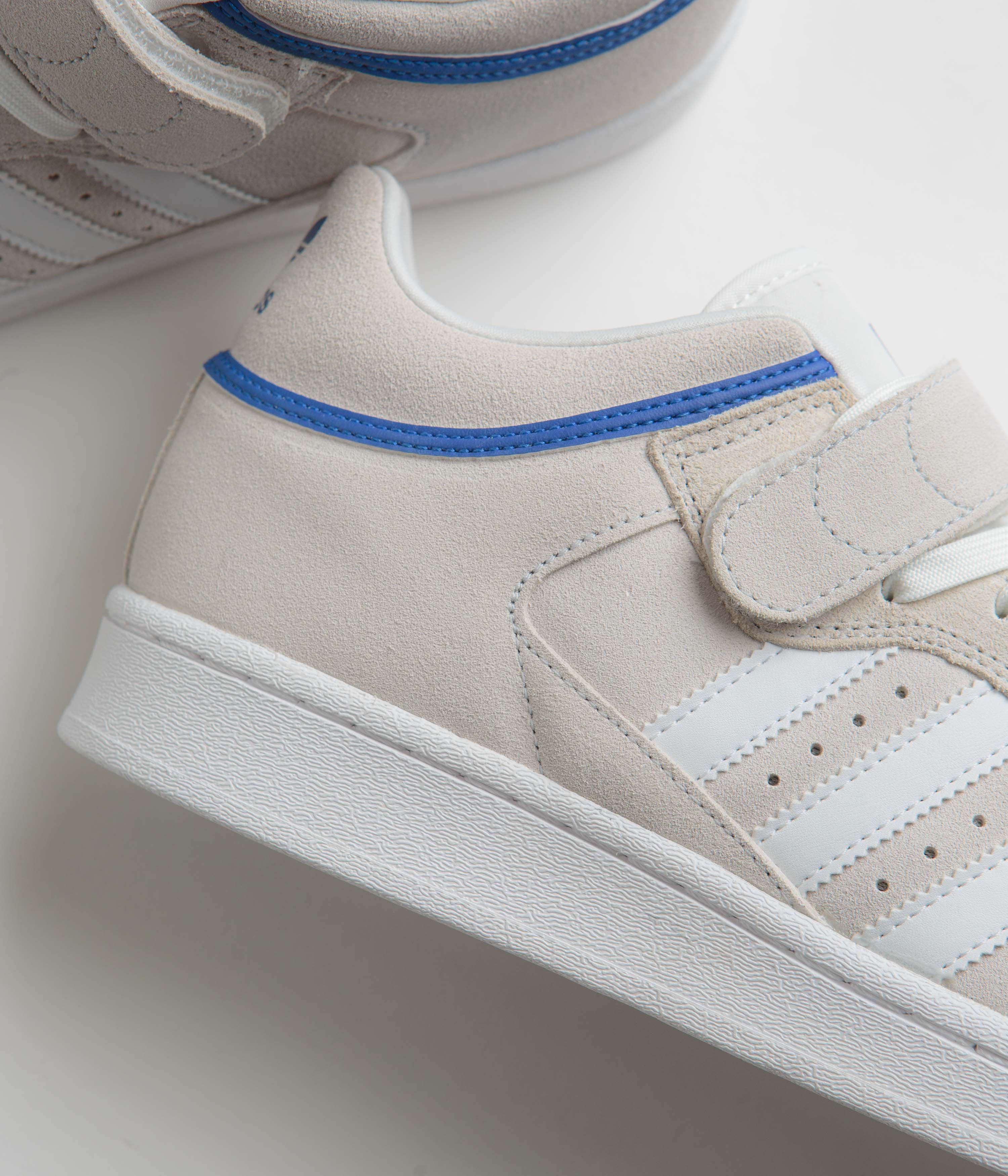 Adidas Pro Shell ADV Shoes for Men - Crystal White/FTWR White/Team Royal Blue - Lightweight Running Sneakers for Gym, Training & Casual Wear