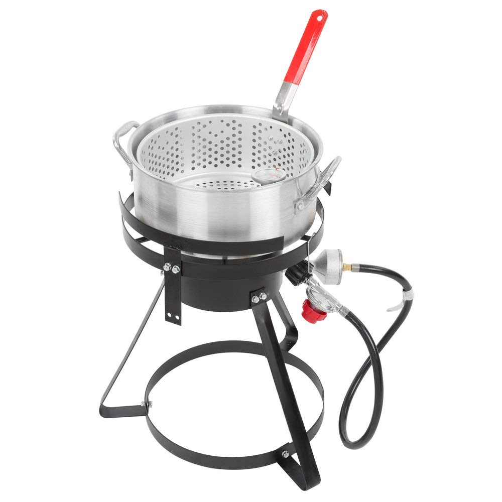 **10 Qt High-Power Fish Fryer & Cooker – 55,000 BTU for Outdoor Cooking, Deep Frying Seafood, Chicken, and More**