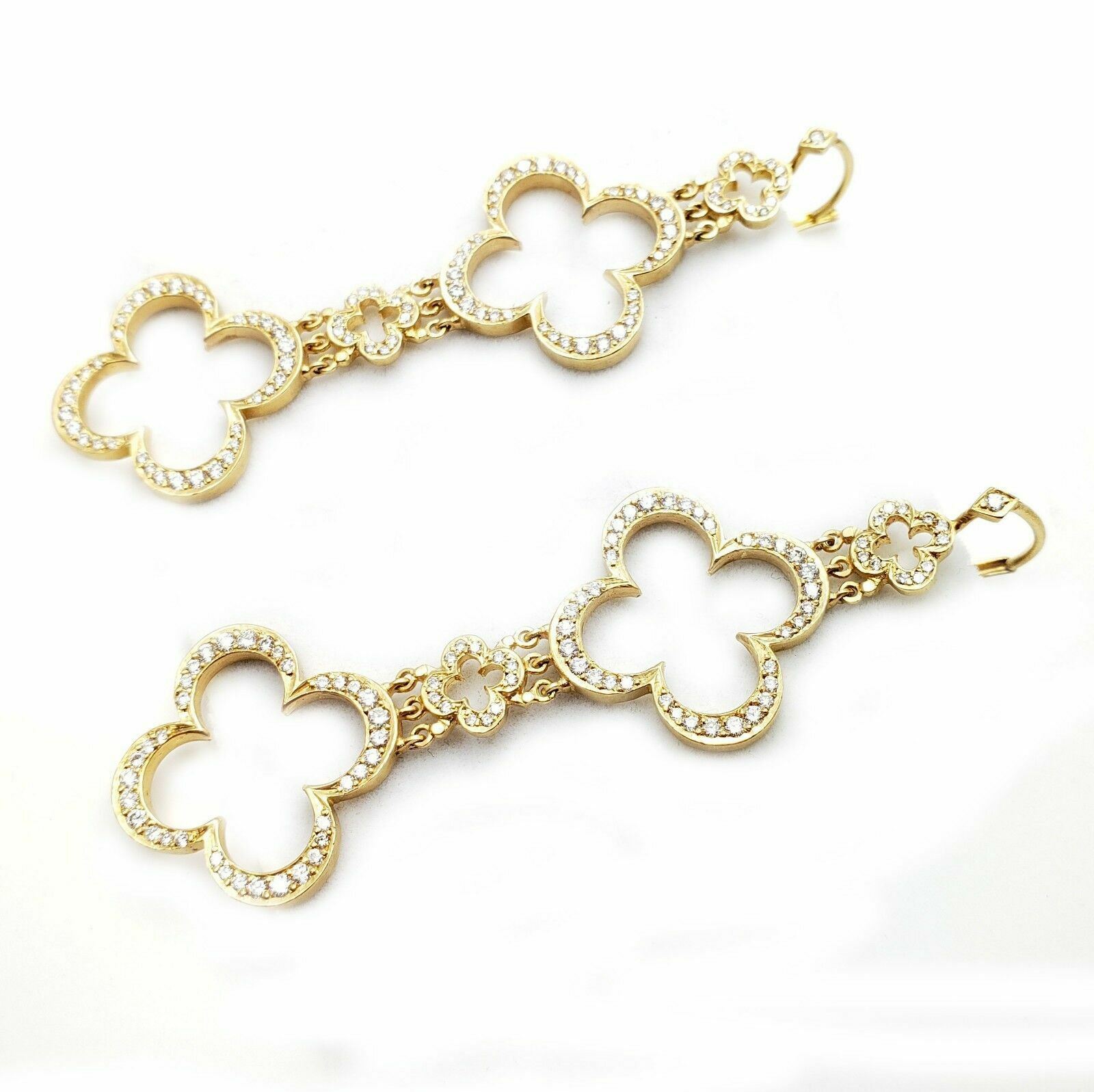 Ultra Rare 18k Yellow Gold 3ctw Diamond Cross Earrings by Loree Rodkin - Luxury Religious Jewelry for Women, Perfect for Church, Weddings & Special Occasions