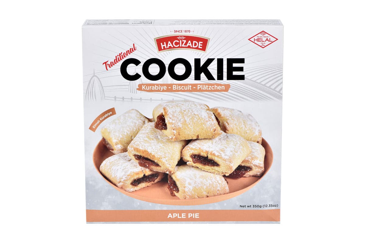 Hacizade Apple Pie Cookies 350g - Delicious Homemade Biscuits for Snacking, Gifts & Tea Time