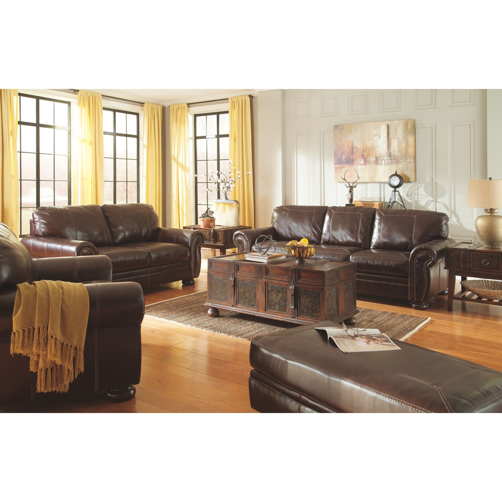 Banner Chair and a Half Coffee - Oversized Comfortable Lounge Chair for Living Room, Bedroom, or Reading Nook - Perfect for Relaxing with Coffee