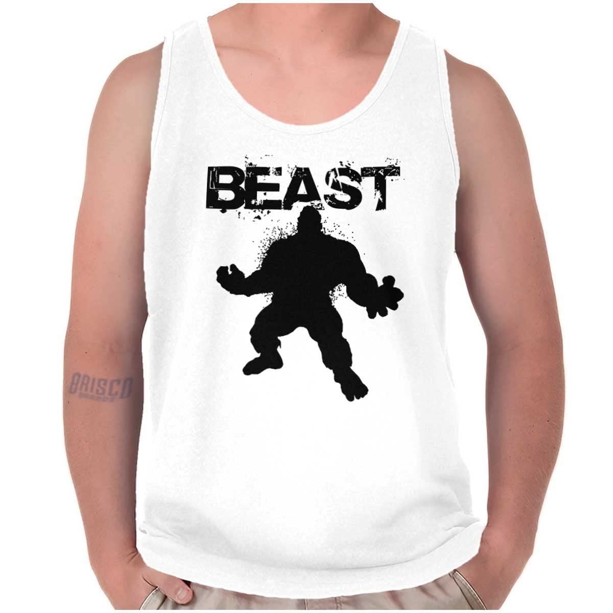 Brisco Brands Beast Gym Fitness Meathead Tank Top Sleeveless Tee for Men - Workout, Bodybuilding & Gym Training Apparel