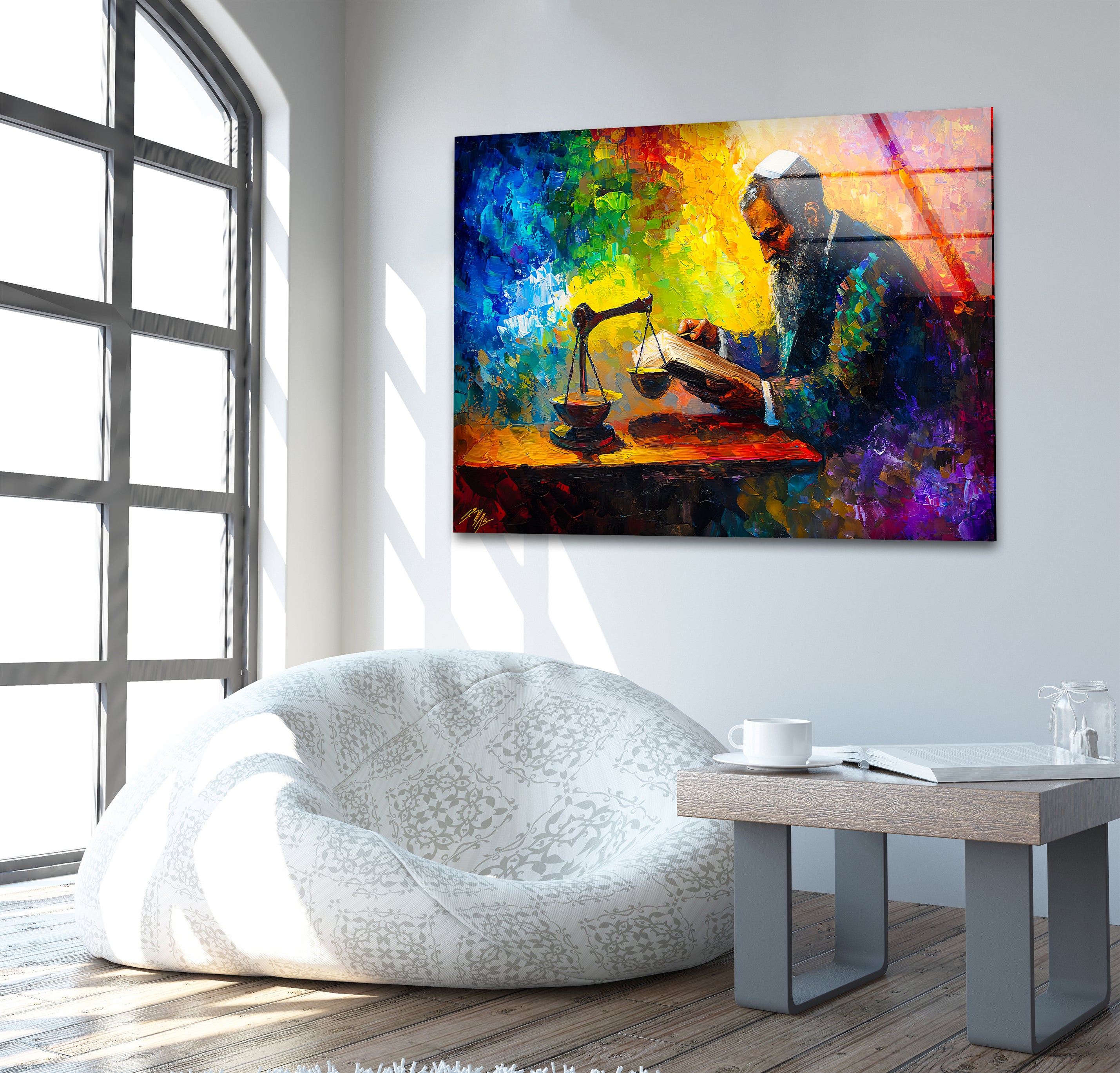 Original Afremov Hand-Painted Glass Wall Art - Vibrant Modern Home Decor for Living Room, Bedroom & Office