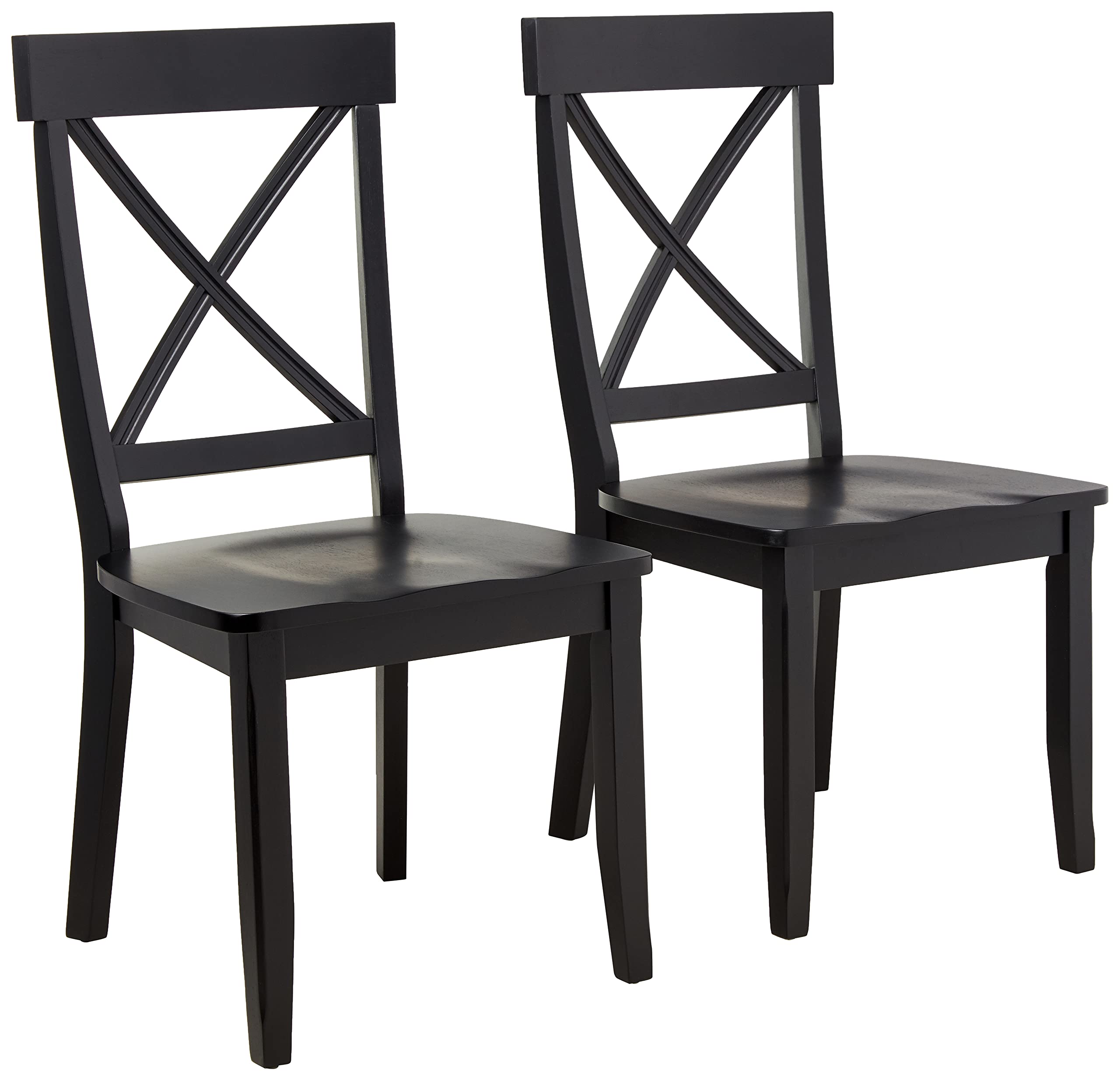 Homestyles Blair Black Dining Chairs Set of 2 - Modern Kitchen & Dining Room Furniture for Home, Restaurant, and Office Use