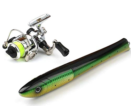 Portable Telescopic Fishing Rod and Spinning Reel Combo Kit - Mini Fishlike Design for Saltwater & Freshwater Fishing | Perfect for Travel, Camping, and Outdoor Adventures