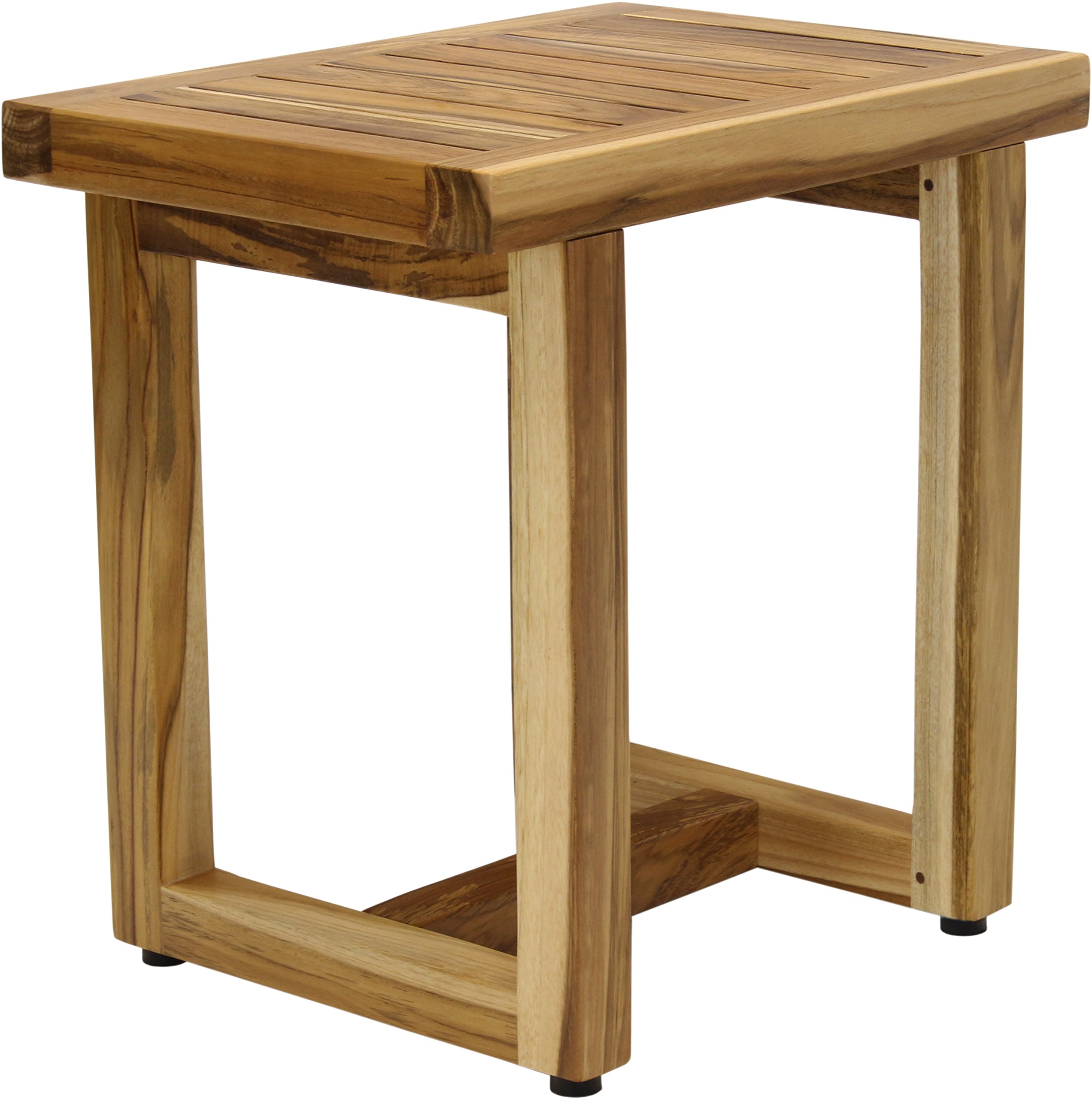 AquaTeak 18 Inch Spa Shield Teak Shower Bench - Waterproof Teak Wood Bath Seat for Spa, Sauna & Bathroom - Perfect for Elderly & Handicap Accessibility