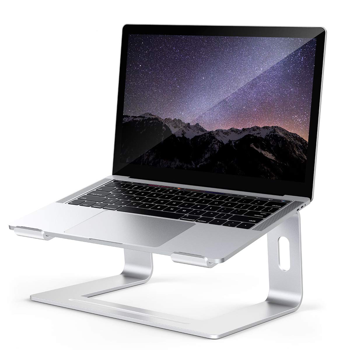 Ergonomic Aluminum Laptop Stand for Desk - Adjustable & Detachable Laptop Riser Holder for MacBook, Dell XPS, Lenovo (10-18 Inch) | Perfect for Home Office, Gaming & Workspace Setup