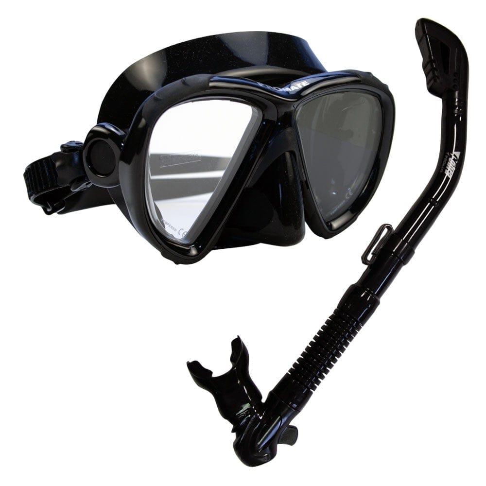 Premium Snorkel Mask Set with Anti-Fog Tempered Glass - Full Face Snorkeling Gear for Adults & Kids - Perfect for Ocean, Pool & Beach Diving (Model SCS0053)