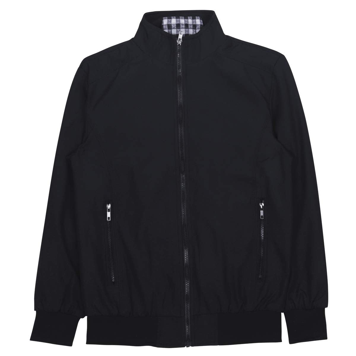 Men's Lightweight Outdoor Zipper Softshell Windbreaker Jacket - Waterproof, Windproof & Breathable - Black - Perfect for Hiking, Camping & Travel