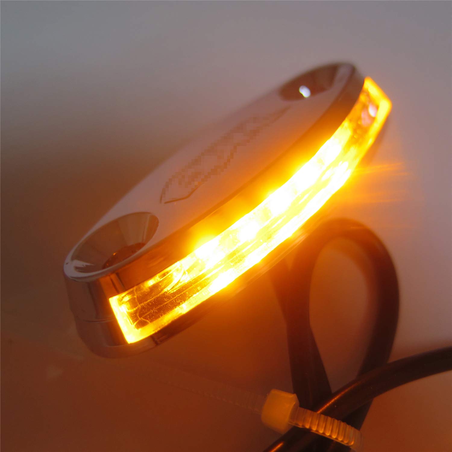 HTTMT Chrome Mirror Block Off Plate LED Compatible with 2004-2007 Honda CBR1000RR Fireblade - MT222-008A-CBR | Motorcycle Accessory for Racing & Street Performance