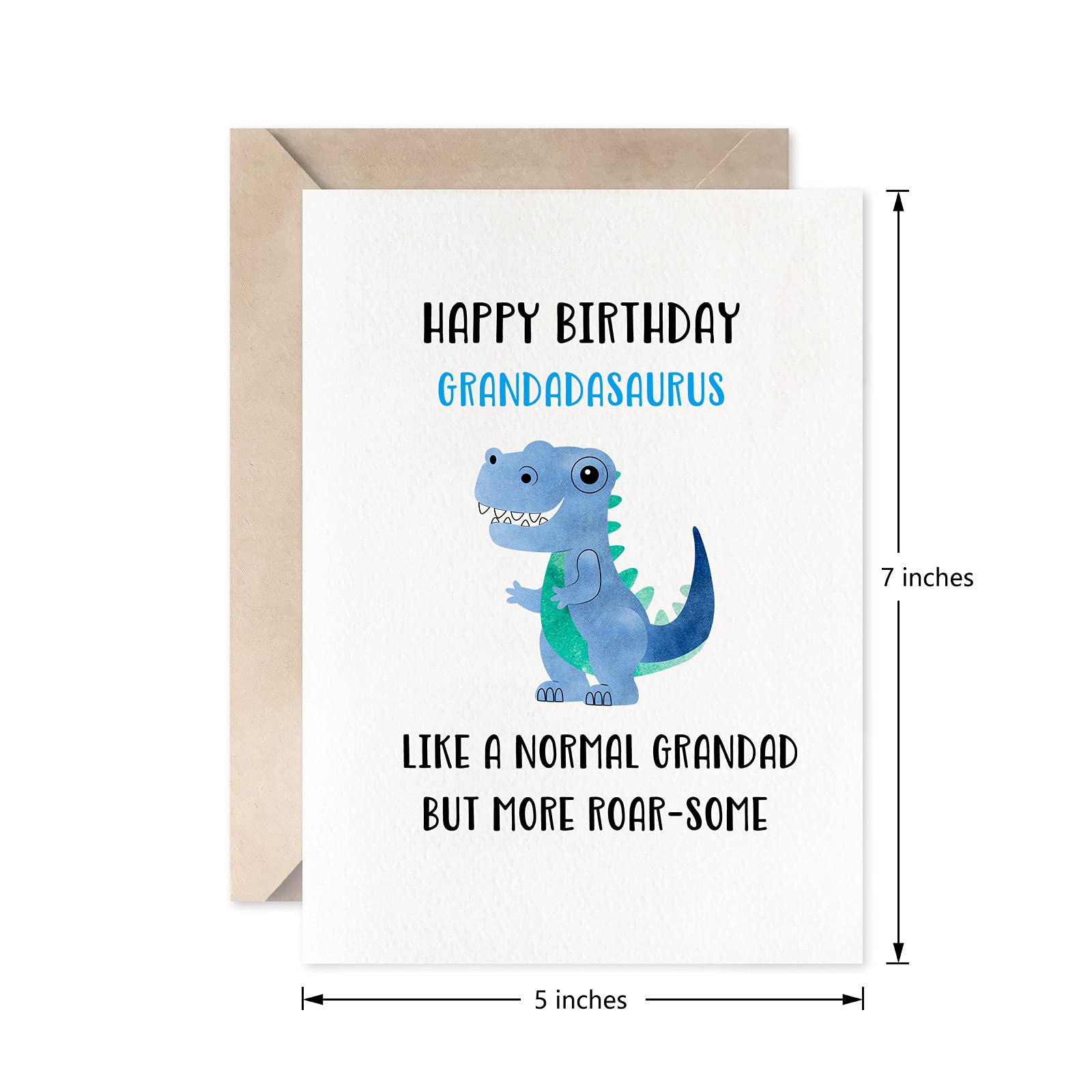 Funny Dinosaur Birthday Card for Grandpa - Perfect Gift Idea