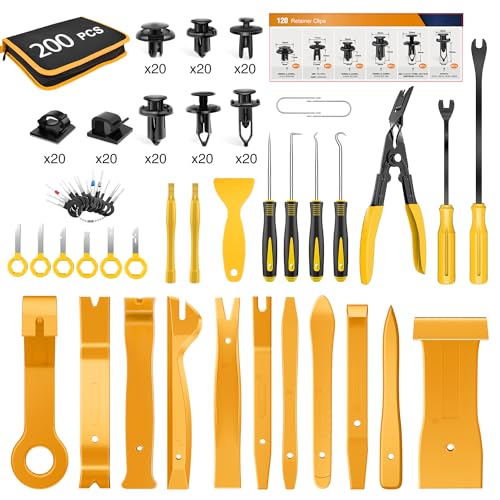 200Pcs Clips Removal Kit Yellow