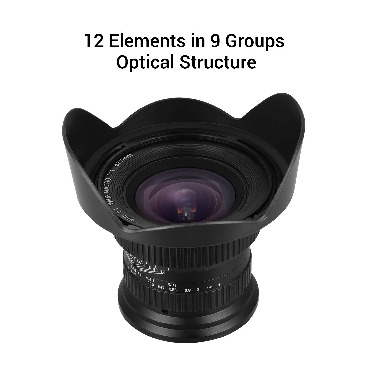 Andoer 15mm f4.0 Macro Lens with 120° Wide Angle - Compatible with Nikon D7100, D7200, D90, D600, D3000, D5000, D40, D50, D300, D200 - Perfect for Full Frame/APS-C Cameras - Ideal for Landscape, Architecture & Close-Up Photography
