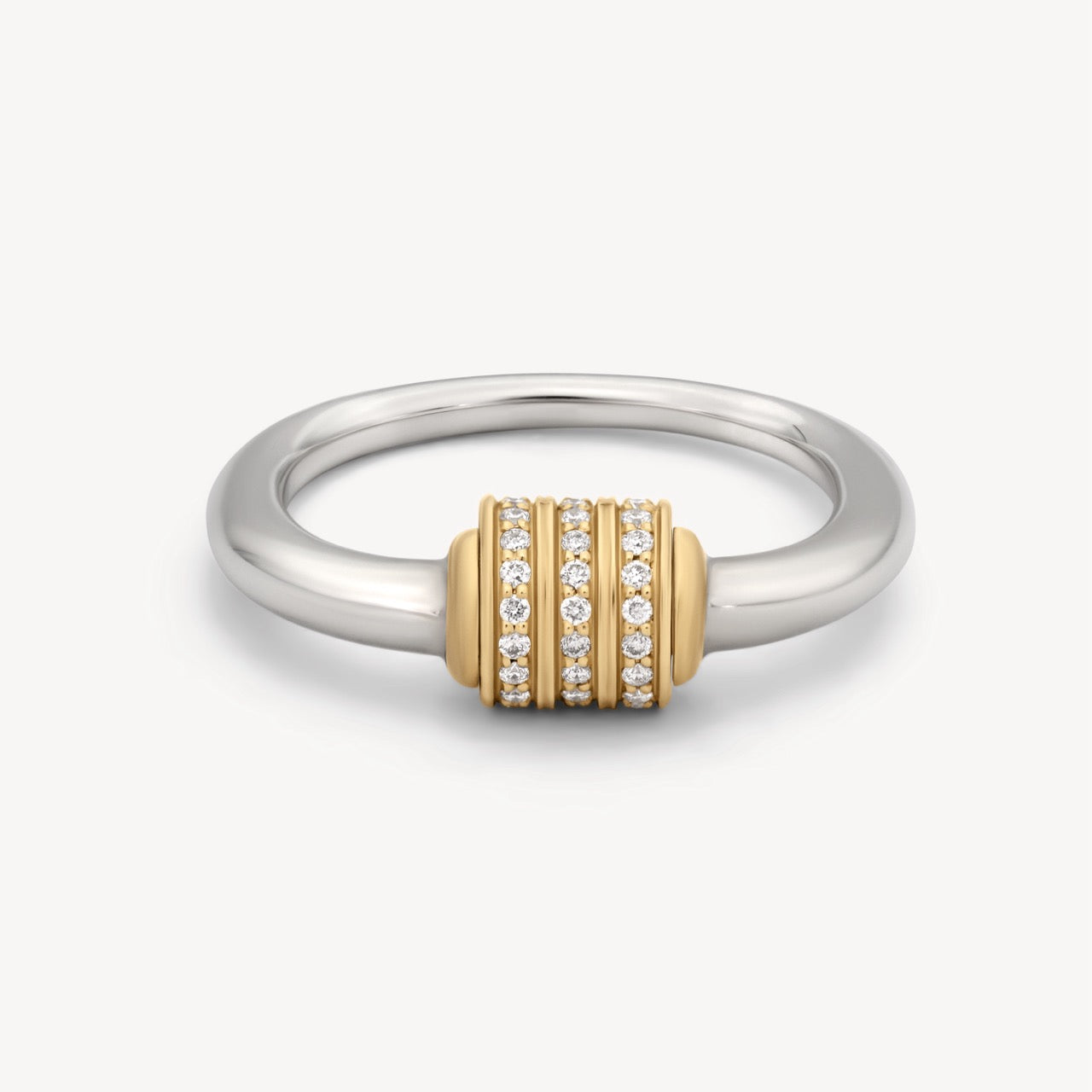 Two Tone Spinning Latch Ring - Elegant Adjustable Jewelry for Women | Perfect for Everyday Wear, Date Nights & Special Occasions