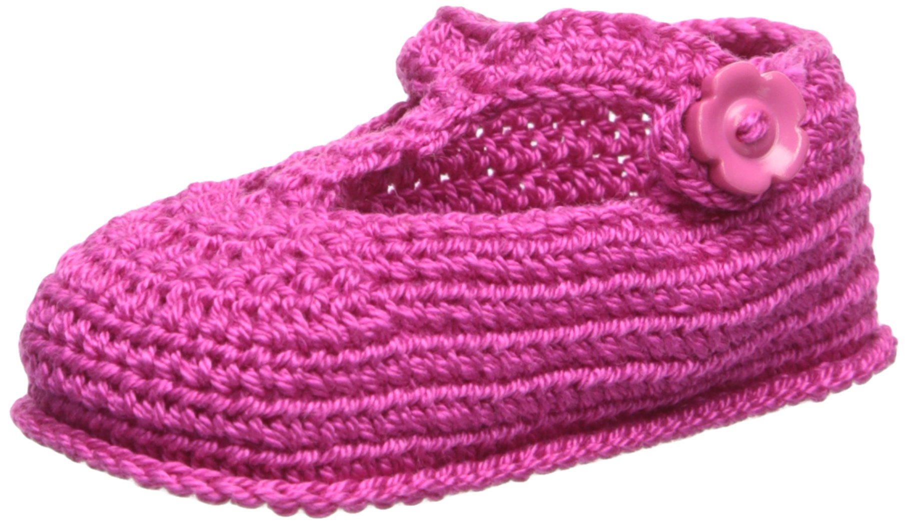 Jefferies Baby Girls Newborn T-Strap Mary Jane Crochet Booties - Soft & Comfortable First Walkers for Infants | Perfect for Photo Shoots, Christenings & Special Occasions