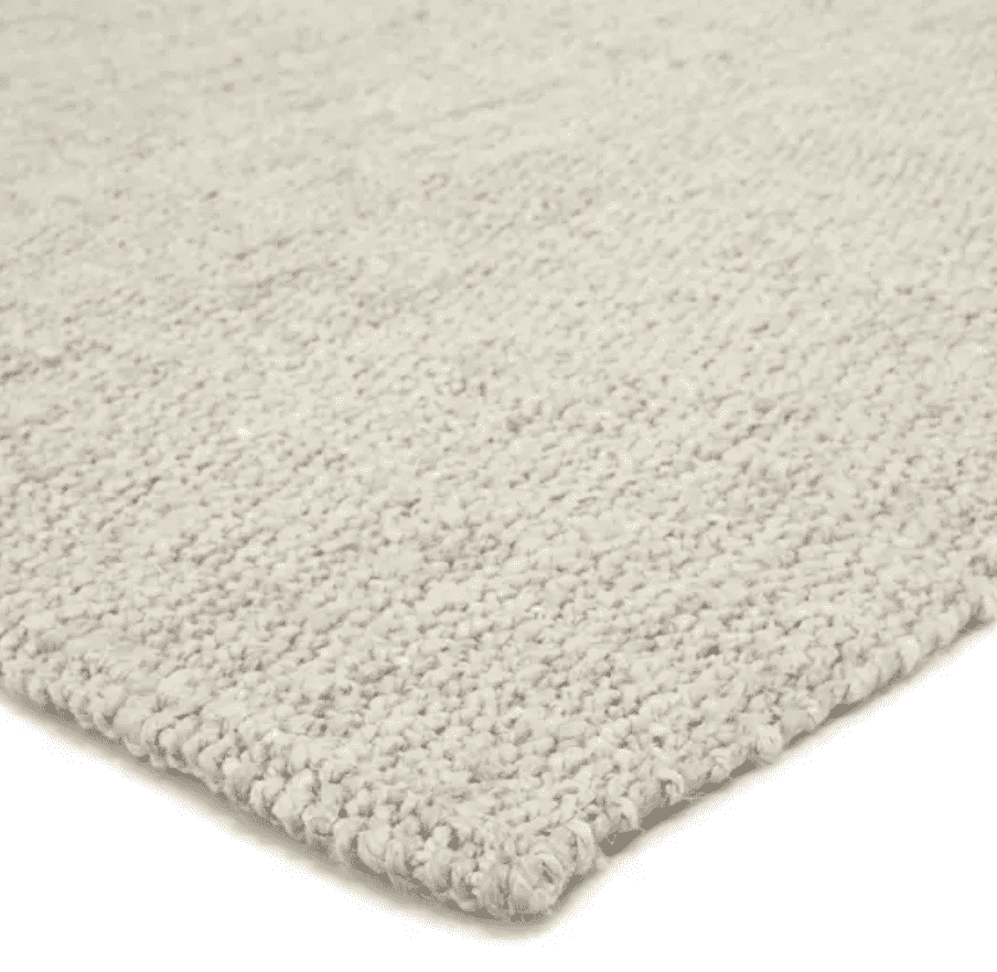 Tobago Natural Jute Rug in Sky & Cream - Handwoven Eco-Friendly Floor Mat for Living Room, Bedroom, or Boho Home Decor