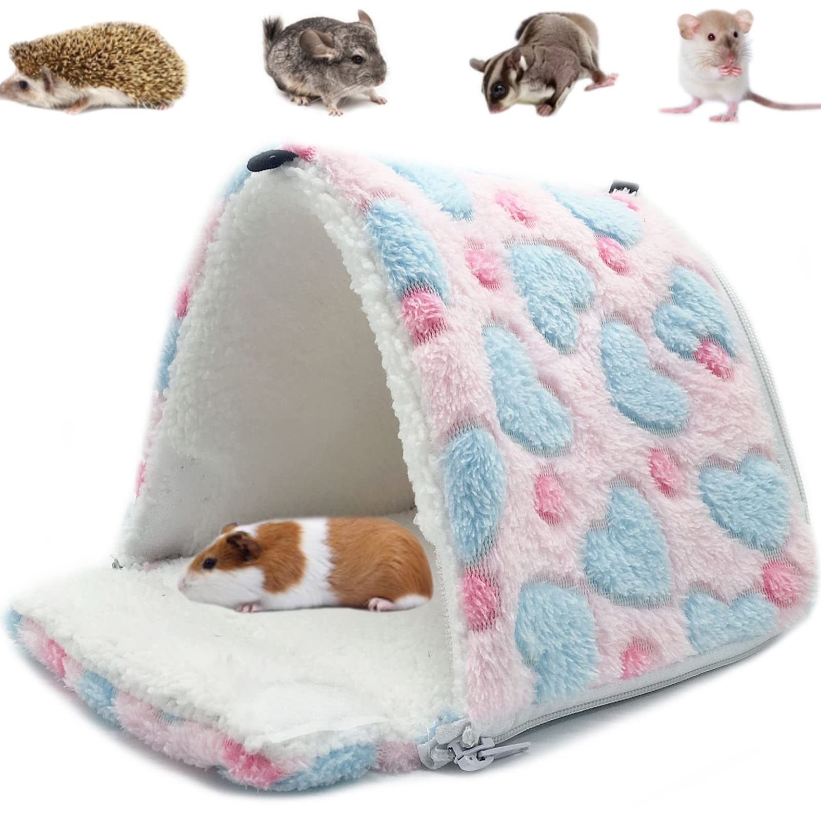 LeerKing Rat Hammock Bed - Ferret & Rodent Cage Accessories, Cozy Hideout Toy Bed for Guinea Pig, Chinchilla, Hedgehog, Sugar Glider - Perfect for Small Pet Cages & Play Areas