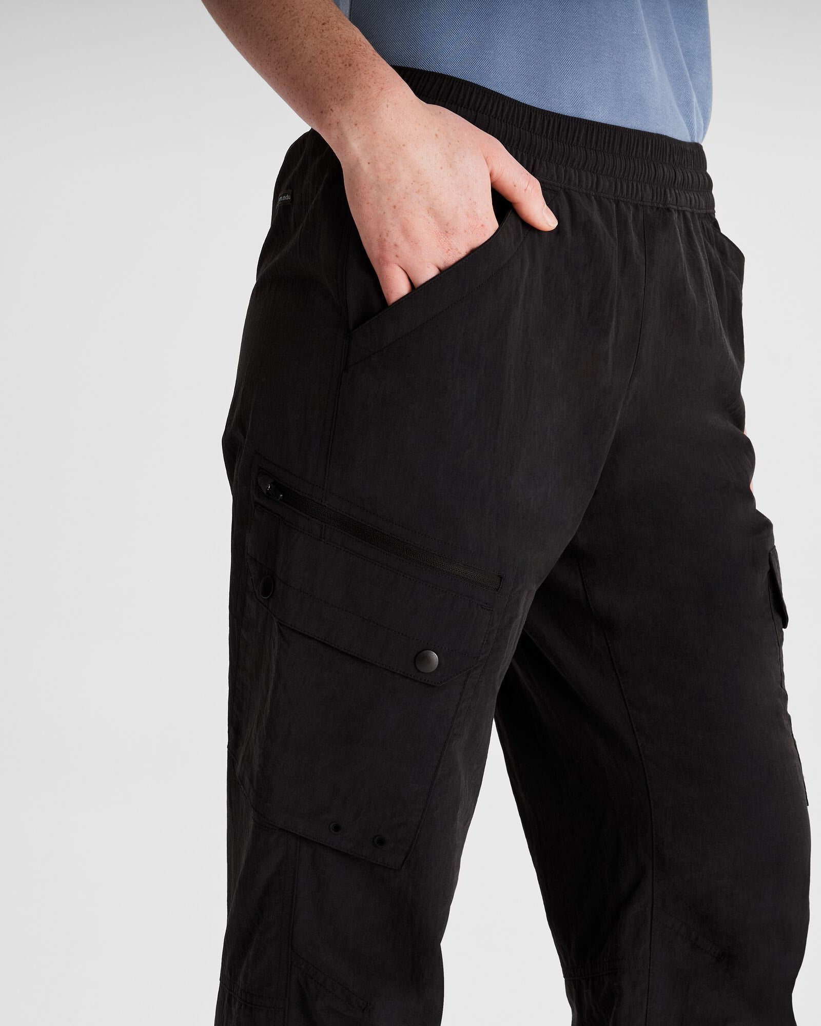 Women's EVRY Day Cargo Pants - Black | Comfortable Casual Workout Hiking Pants with Multiple Pockets | Perfect for Outdoor Activities, Travel & Everyday Wear