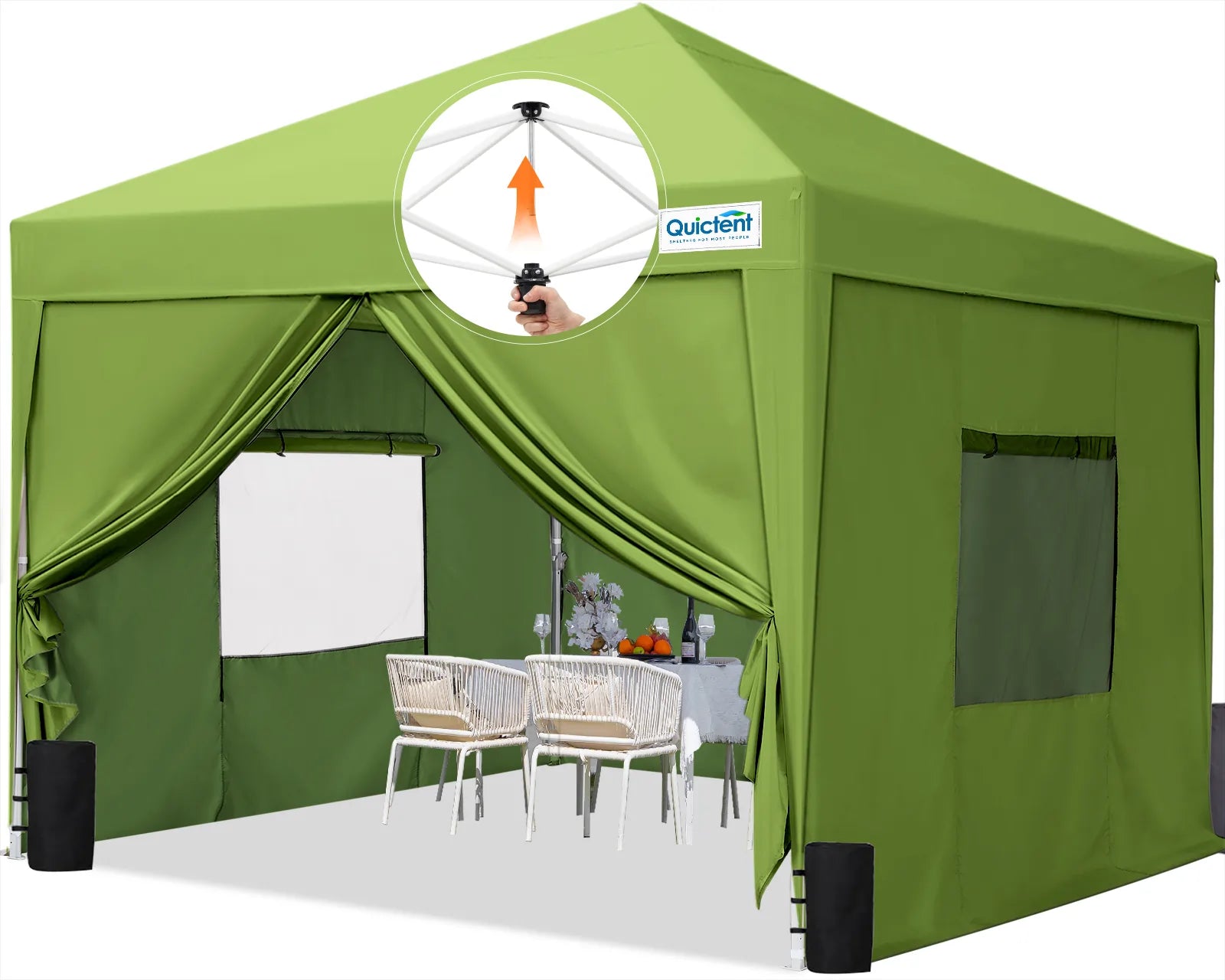 8' x 8' Pop Up Privacy Canopy Tent with Removable Side Walls - Perfect for Outdoor Events, Beach Parties, and Backyard Gatherings