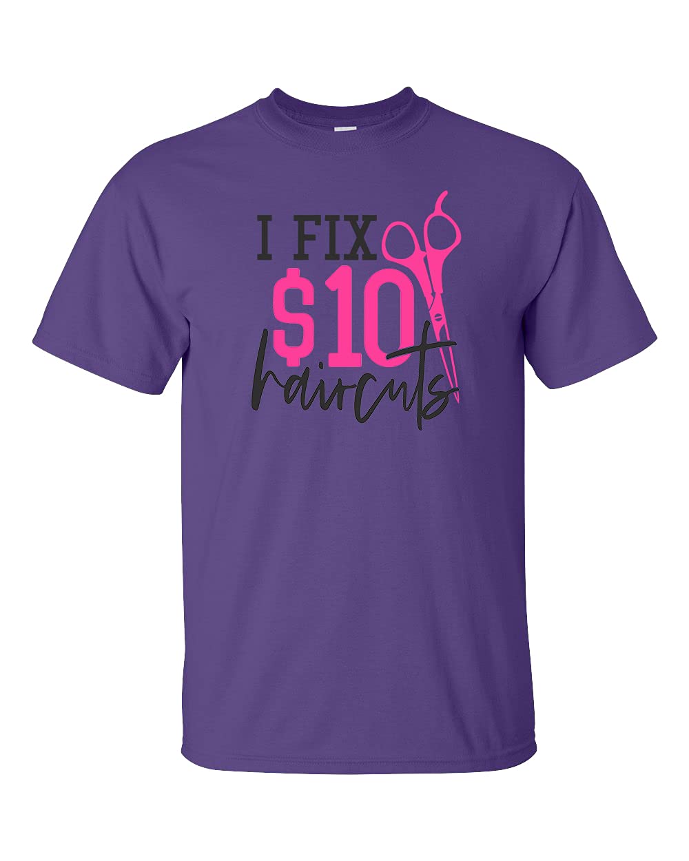 Funny I Fit $10 Haircuts Barber T-Shirt - Unisex Short Sleeve Graphic Tee for Hairdressers & Cosmetologists | Perfect Gift for Stylists, Salon Appreciation & Barber Shop Humor